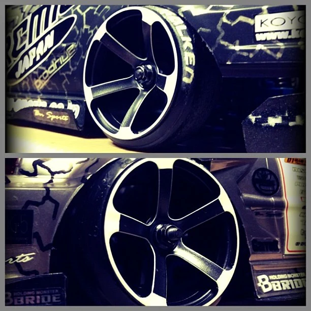 DRS-5 WHEEL SUPER HIGH TRACTION MATTE CHROME 5mm 7mm 8mm [Topline RC] TDW-086MC TDW-076MC - Image 3
